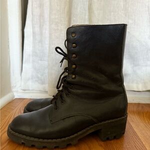 Vintage Palladium Leather Lace Up Boots